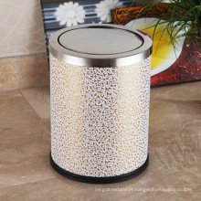 Stainless Steel Cloud Design 12L Push Dustbin (F-12LD)